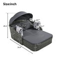 thumbnail image 4 of Smuxee Patio Rattan Daybed Pillows Cushioned Sofa Furniture 77.16 lb, Wicker Material, Gray, 4 of 7