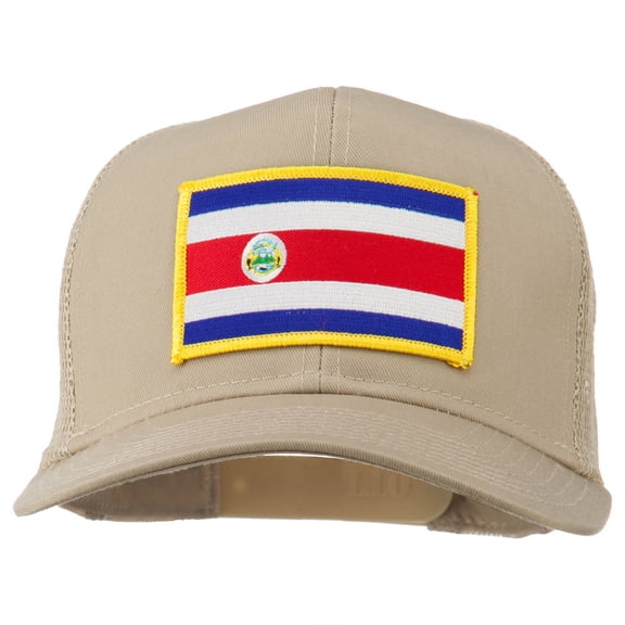 Costa Rica Patched Mesh Cap - Khaki OSFM