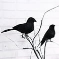 thumbnail image 3 of Farfi Crow Ornaments Eye-catching Delicate Texture Feather Handmade Fake Crow Halloween Decor for Home (Black), 3 of 10