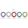 thumbnail image 2 of Vere 5PCS Everlasting Hair Ties - Cerulean Pure Metal Blend, Large 2.5" Dia: High Quality Spiral Hair Ties, Coil Hair Ties, Universal Coil, Creaseless Braids, Bracelets for Thick and Normal Hair, 2 of 7