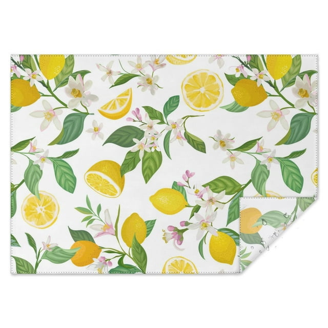 Yellow Lemon Fruits Table Cloth,Wrinkle Resistant Table Cover with Polyester,Waterproof Reusable Table Clothes for Home Decor Summer Spring Picnic Dining Holiday (Rectangle,60x84inch)