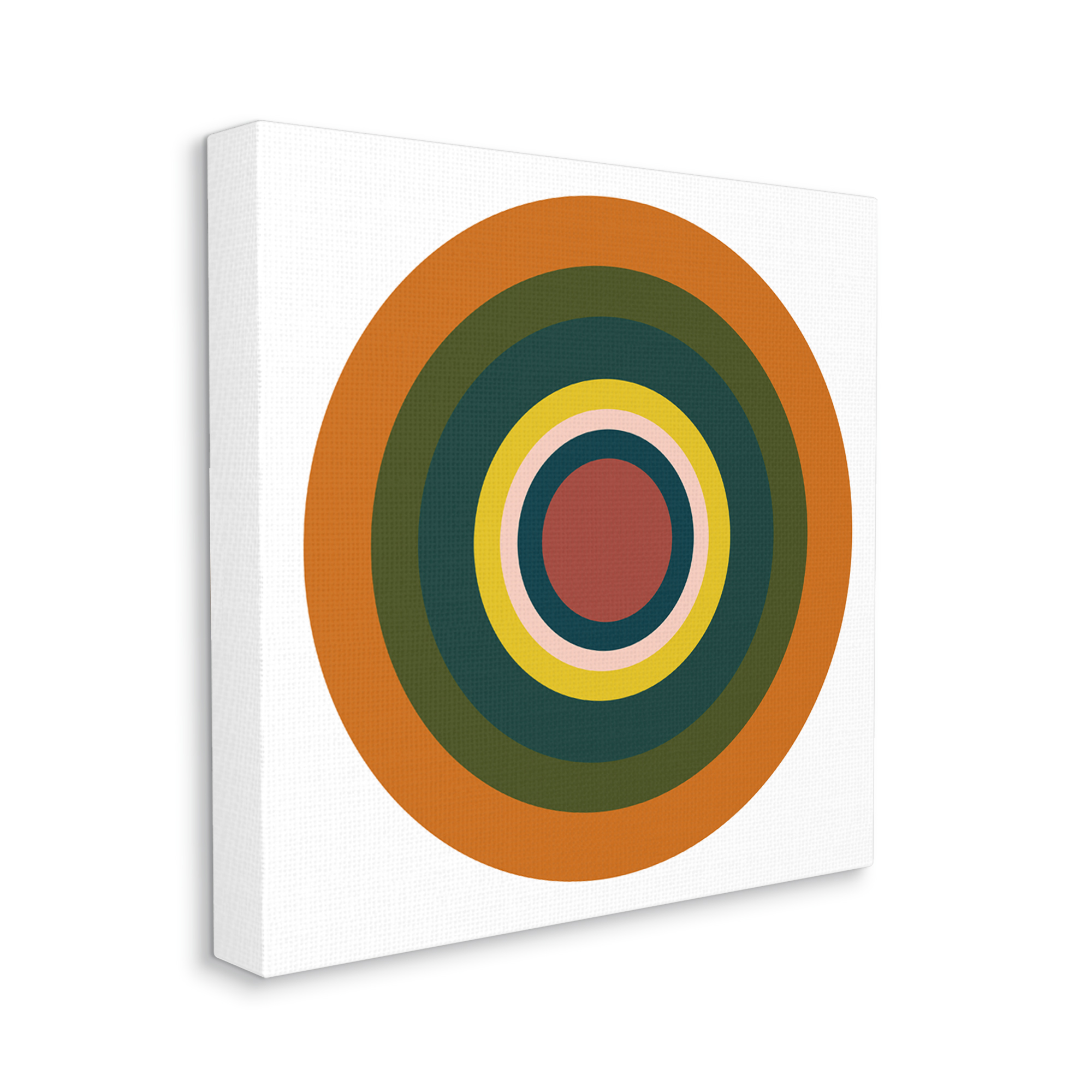 Stupell Industries Earthy Boho Circles Abstract Painting Gallery Wrapped Canvas Art Print Wall Art, 24 x 24