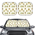 thumbnail image 2 of Xecao Lovely Avocado for Foldable Car Sun Shades (2-Pack) offer sun protection with an easy-fold design for convenient windshield shading., 2 of 7