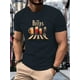 thumbnail image 1 of Men's Casual Beer Graphic T-Shirt - Breathable Polyester, Short Sleeve, Crew Neck, All-Season Wear, Machine Washable, Dark Blue with Fun Beer Mug Design, 1 of 6