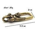thumbnail image 4 of Brass Pure Monkey Keychain Antique Craft Lobster Clasps Keyring Key Holder Gift, 4 of 6