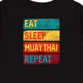 thumbnail image 4 of Inktastic Eat Sleep Muay Thai Repeat Boys or Girls Long Sleeve Toddler T-Shirt, 4 of 5