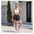 thumbnail image 4 of Asklazy 2 in 1 Flowy Shorts for Women Gym Yoga Athletic Workout Running Trendy Shorts ,US Size,Brown,2XL, 4 of 10