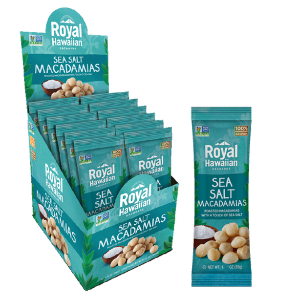 Royal Hawaiian Orchards Sea Salt Macadamia Nut, 1 Ounce Single Serve