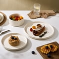 thumbnail image 3 of Famiware 12 Pieces Porcelain Dinnerware Set, Milky White, 3 of 6