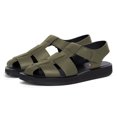 thumbnail image 2 of YDN Women Closed Square Toe Fisherman Sandals Platform Adjustable Strap Flats Summer Outdoor Dressy Shoes Size 7 Dark Green, 2 of 4