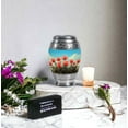 thumbnail image 6 of JAGASY Red Rose Small Urn for Ashes for Women - Sky Blue Urn for Human Ashes Keepsake - Mini Flowers Cremation Urns for Mom & Dad - Red Roses Funeral Urns for Father - (3 Inch), 6 of 7