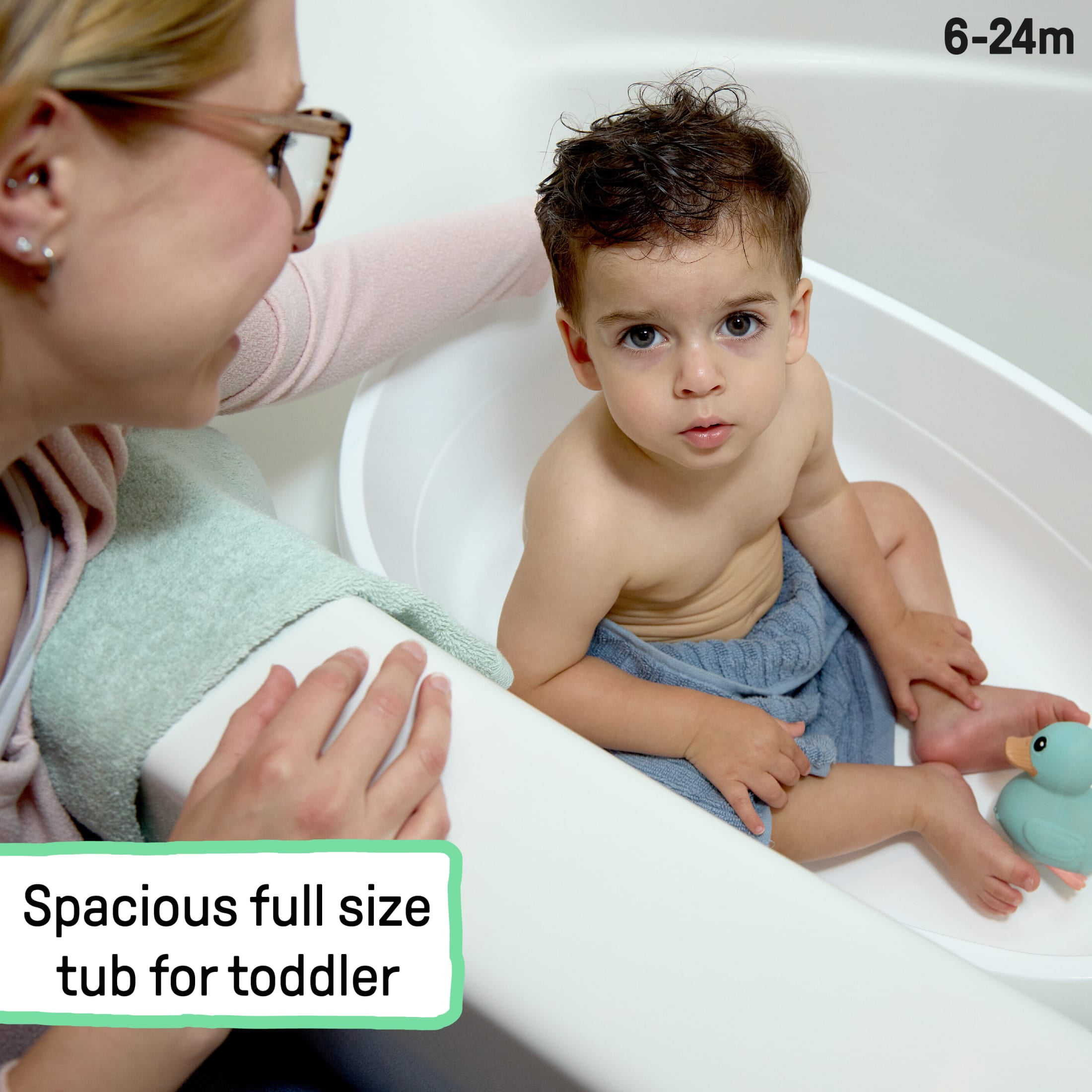 Ingenuity Full Comfort 3-in-1 Tub, 3 Phases of Use, Supportive Sling, OM+