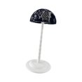 thumbnail image 1 of Soporte para la cabeza, organizador de gorras con cúpula de encaje, cabeza de maniquí para peinar el cabello Negro, 1 of 8