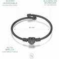 thumbnail image 3 of Pulseras de mujer personalizadas con inicial. Accesorios y regalos para mujer elegantes y resistentes Xtellar negro, 3 of 4