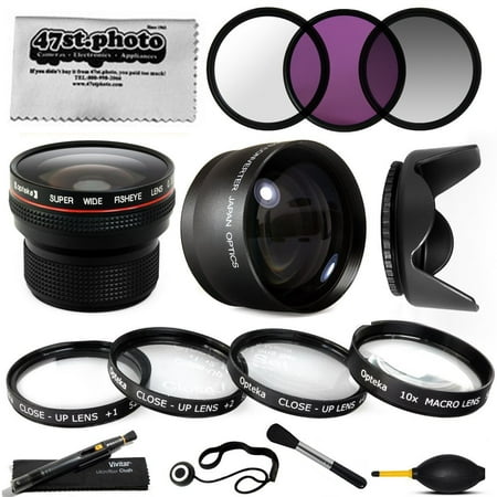 15 Piece Macro Fisheye Telephoto Lens Filters Set for 55MM Sony A3500 A7 A7R A 7S A33 A35 A37 A55 A57 A58 A65 A99 A100 A230 A290 A300 A330 A350 A380 A390 A450 A500 A560 A580 A700 A850 A900