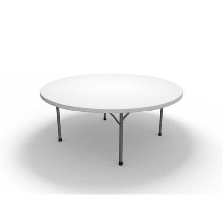 Mayline 72 in. Event Series Round Folding Table - Dark Gray & White