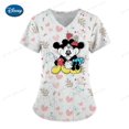 thumbnail image 1 of Woman Clothes Mickey T-shirts Hospital T-shirt Summer V Neck Tops Disney Top Women 2023 Pocket Minnie Mouse Nurse Uniform TeesXXL Gao Jinjia LED, 1 of 2