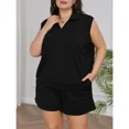 thumbnail image 5 of Cuteduck Womens Plus Size Two Piece Outfits Shorts and Short Sleeve Tops Lounge Sets Shorts Summer Tracksuit Sweatsuit Set 1X-5X, 5 of 6