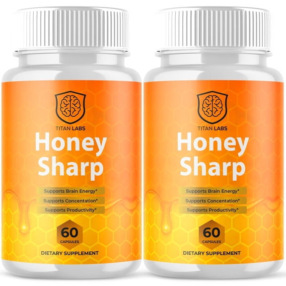 Honey Sharp Advanced Brain Support Formula Supplement HoneySharp 120 Capsules