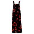 thumbnail image 4 of Womens Halloween Jumpsuits Ghost Bat Wide Leg Backless Spooky Overalls Castle Candy Sleeveless Funny Rompers, 2XL, 4 of 5