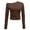 A-Coffee425, variant on XIAOCHA Women's Asymmetrical Crop Top One Shoulder Ruched Long Sleeve Blouse Stretchy Trendy Going Out Tee