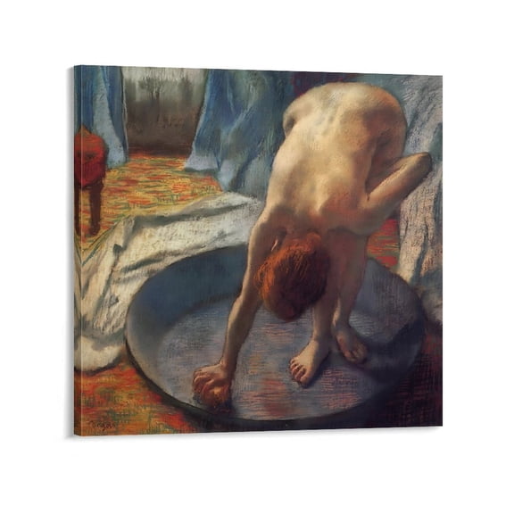 French Impressionist Painters Edgar Degas The Bath Poster Canvas Wall Art Prints Poster Gifts Photo Picture Painting Posters Room Decor Home Decorative 20x20inch(50x50cm)
