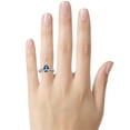 thumbnail image 3 of FJC Finejewelers 10k White Gold 7x5mm Solitaire Oval Simulated Aquamarine Ring, 3 of 6