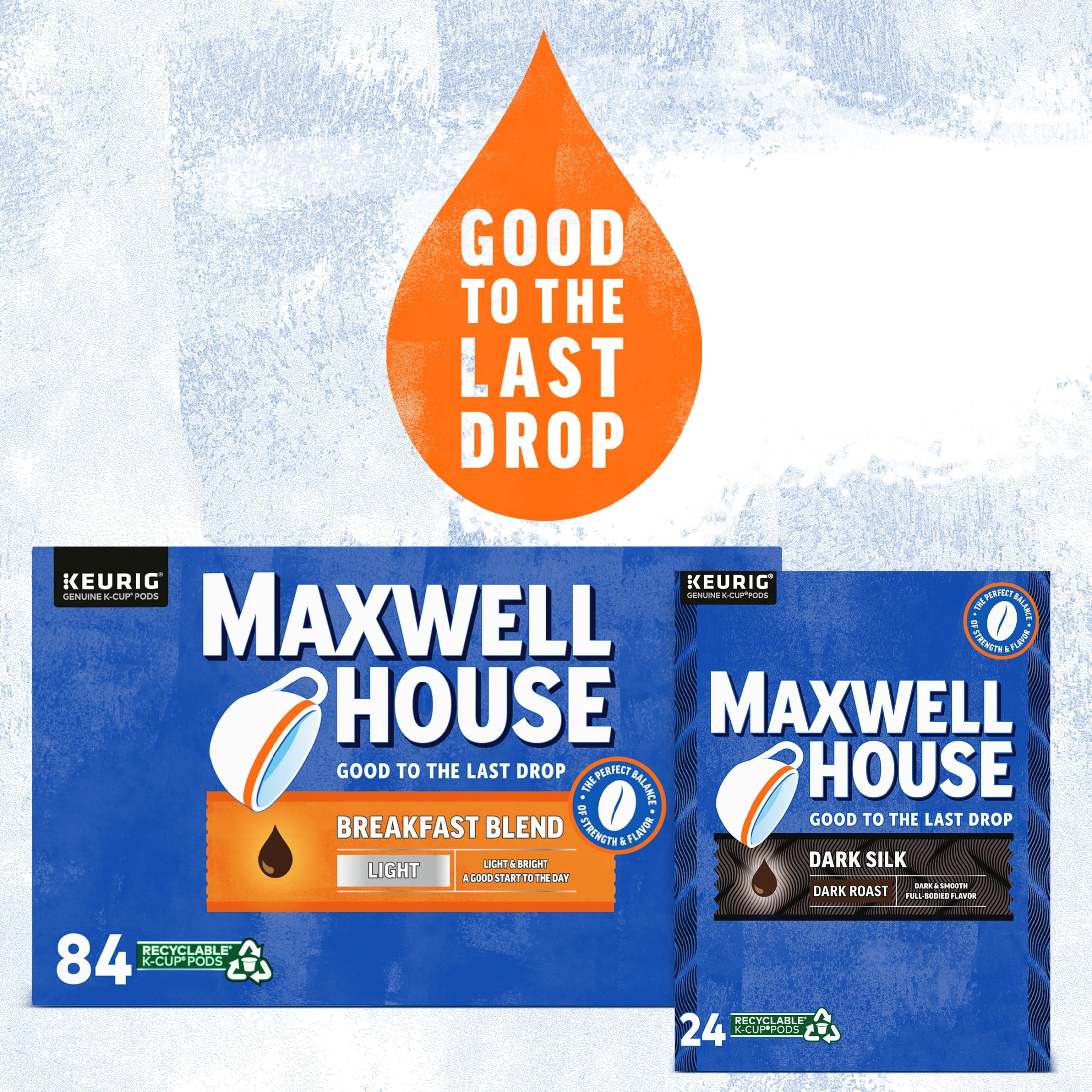 (4 pack) Maxwell House Dark Silk Dark Roast Keurig K-Cup Coffee Pods, 24 Count Box