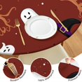 thumbnail image 4 of Halloween Party Supply Pumpkin Tablecloth Elastic - 52 Inch Round Fitted Cover for Kitchen Dining Decoration, 4 of 6