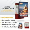 thumbnail image 3 of Spooky House Spiral Bound Coloring Book, Unleash Your Imagination in a Spine-Tingling Setting with 30 Charming Pages of Haunting House Scenes., 3 of 6