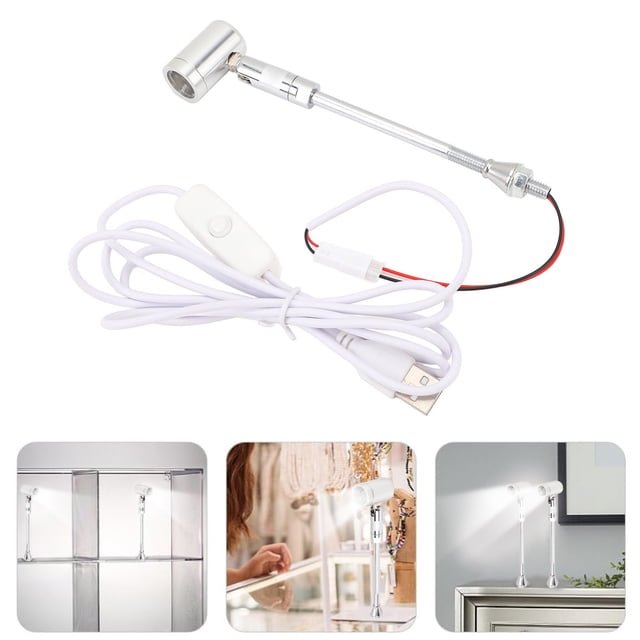 LED Standing Joaillerie Projecteur Pivotant 100LM USB Vitrine pour les Collections