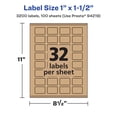 thumbnail image 6 of Avery Kraft Brown Rectangle Labels, 1" x 1.5", 3,200 Labels, 6 of 9