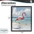 thumbnail image 4 of Stupell Industries Tropical Flamingo At Shore Black Floating Frame Canvas Art, 17 x 21, by The Prints Vibe, 4 of 8