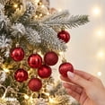 thumbnail image 2 of Neoargh 36 Pack 1.18‑Inch Hanging Christmas Baubles Set, Plastic Ornaments for Xmas Tree Decor, Red, 2 of 6