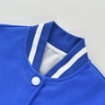 thumbnail image 6 of WIBACKER 2-12T Child Boy Girl Casual Baseball Jacket School Coat Fall Bomber Jacket,Blue, 6 of 8