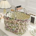 thumbnail image 1 of Decorative Floral Print Fabric Storage for Home Organization Portable Laundry Hamper with Handles, 1 of 6