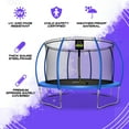 thumbnail image 6 of Machrus Moxie Pumpkin-Shaped Outdoor Trampoline Set with Premium Top-Ring Frame Safety Enclosure, 12 FT - Blue, 6 of 6