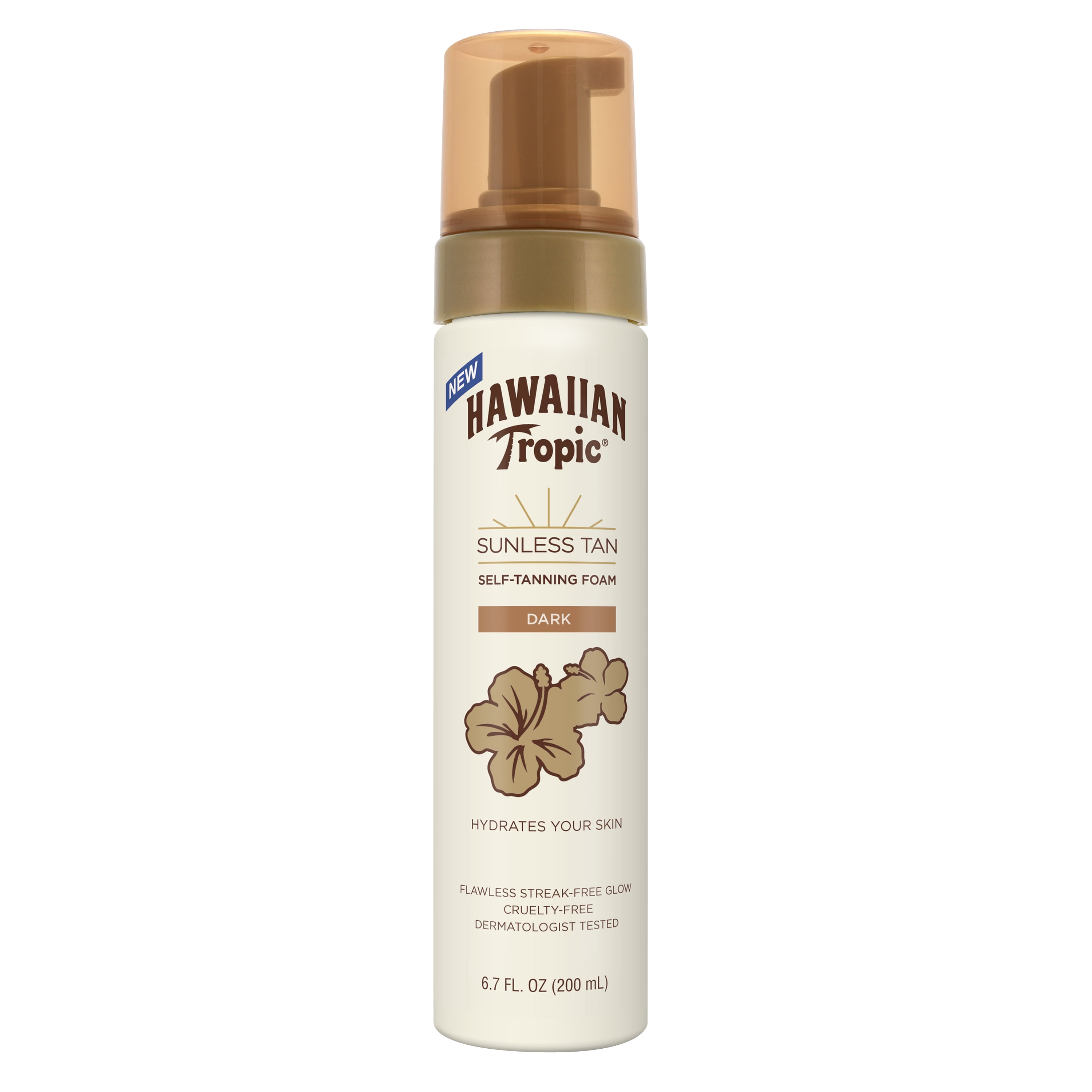 Hawaiian Tropic Moisturizing Sunless Tanning Foam, Dark, 6.7oz