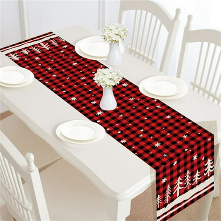 

PEONAVET Christmas Decorations Table Runner Christmas Home Decoration Supplies Cloth Tablecloths Creative Christmas Tablecloths