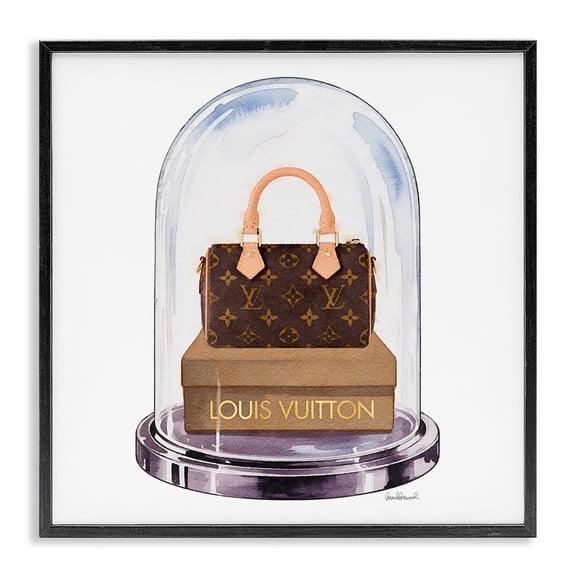 Stupell Industries Art Deco Glam Purse Bell Jar Black Framed Giclee Art, 12 x 12, by Amanda Greenwood