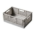 thumbnail image 2 of HLONK Foldable Crate with Handles Collapsible Storage Bins Plastic Crates Organizer  Folding Storage Containers Stackable Basket Box for Home Office Shelves Kitchen Bedroom Bathroom, 2 of 5
