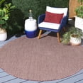 thumbnail image 2 of SAFAVIEH Courtyard Blair Geometric Indoor/Outdoor Area Rug, 6'7" x 6'7" Round, Rust/Light Grey, 2 of 10