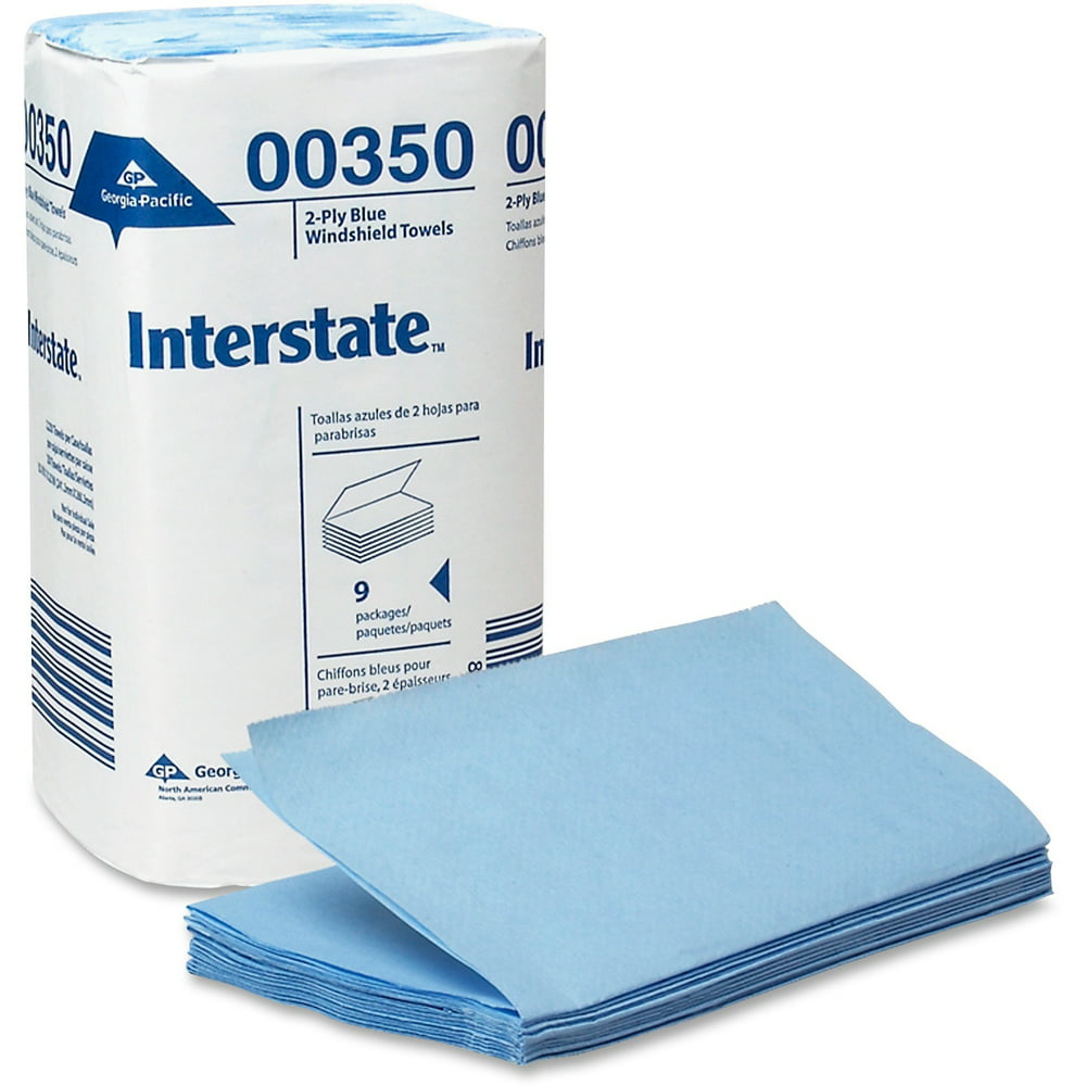 Interstate Interstate 2-Ply Blue Windshield Towels, Blue, 2250 / Carton ...