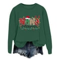 thumbnail image 4 of FYEGRE Chandail Sans Capuche pour Femmes, Col Rond, Manches Longues, Doux, Décontracté, Athlétique, Confortable, pour les Vacances, Vert, TTG, 4 of 4