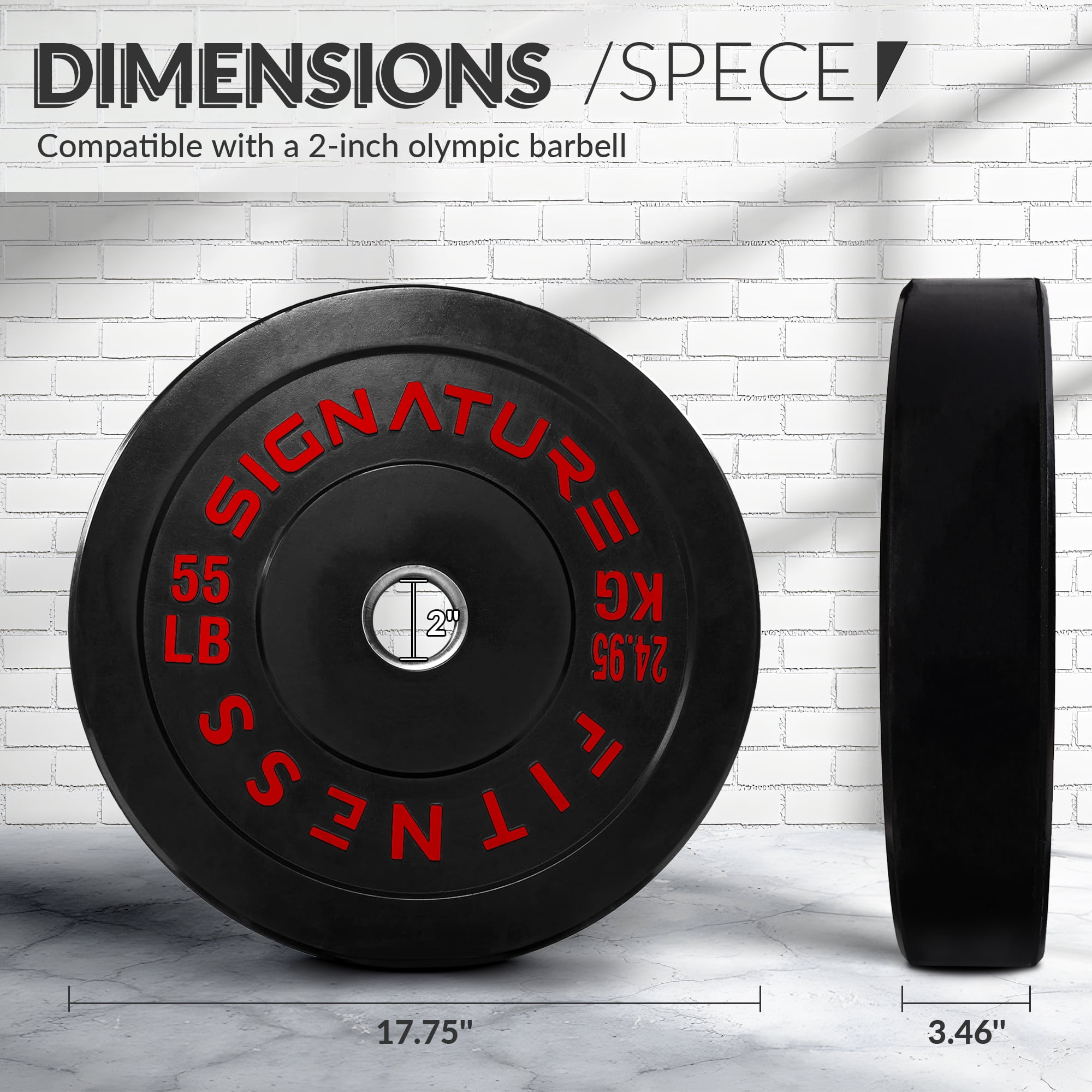 BalanceFrom 5FT Barbell Set with Color Letter Rubber Bumper Plates & Small Hub – Includes Pairs of 25LB, 35LB, 45LB, 55LB, Available in 120LB, 210LB, or 320LB Sets