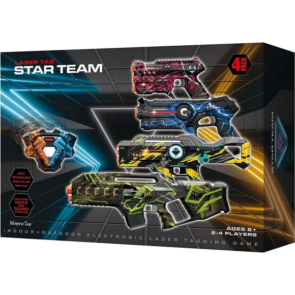 Winyea Tag Laser Tag, Lazer Tag Sets with Gun and Vest Set of 4, Gift Ideals for Kids Age 8+ Year Old Cool Toys, Outdoor Game for Teenage Boys, Girls,Adults and Family