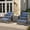 Dark Blue, variant on Sobaniilo 5 Piece Patio Furniture Set,Outdoor PE Wicker Patio Chair Two with Ottoman Underneath, Wicker Lounge Chair with Side Table, Beige