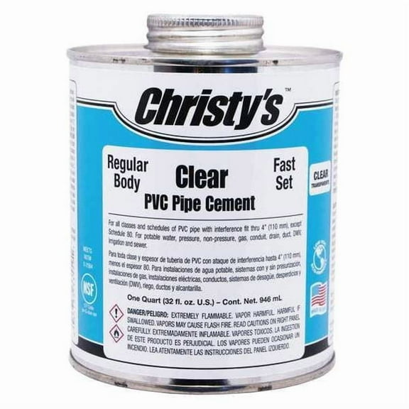 Christys Pipe Cement,Clear,32 oz. RH-RCLV-QT-12