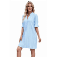 thumbnail image 4 of V Neck Casual Shift Dress S, 4 of 7