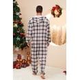 thumbnail image 3 of U2SKIIN Pajamas for Men Onesie, Zipper Matching Jumpsuit for Couples Ultra Soft Plaid Hooded Pjs Set,(Green White Plaid,2XL), 3 of 5